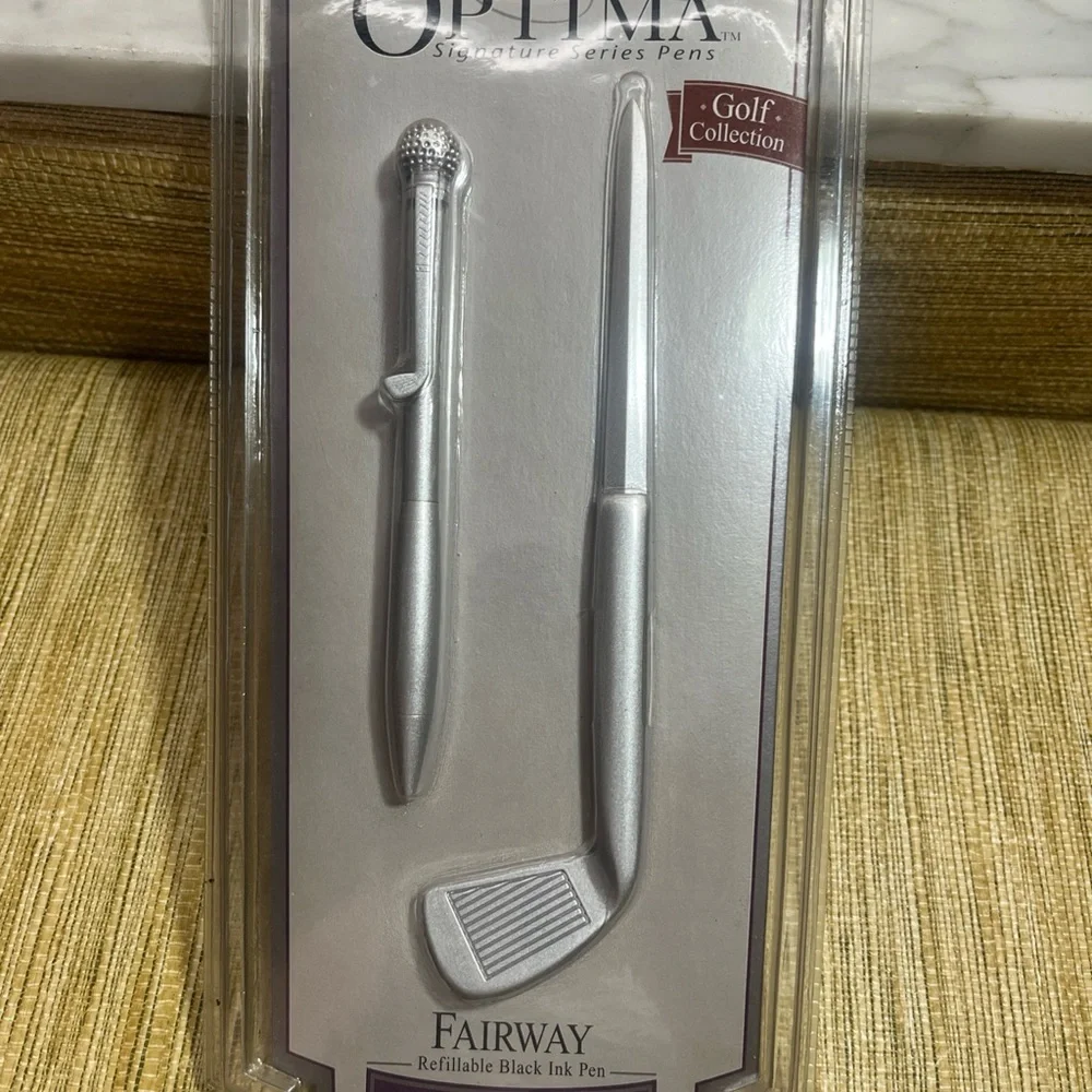 Vintage 1998 Fairway Silver Pen and Letter Opener Set by Optima
